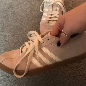 violet purple adidas sneakers